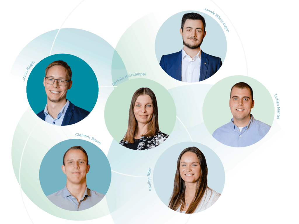 Gesichter in Kreisen