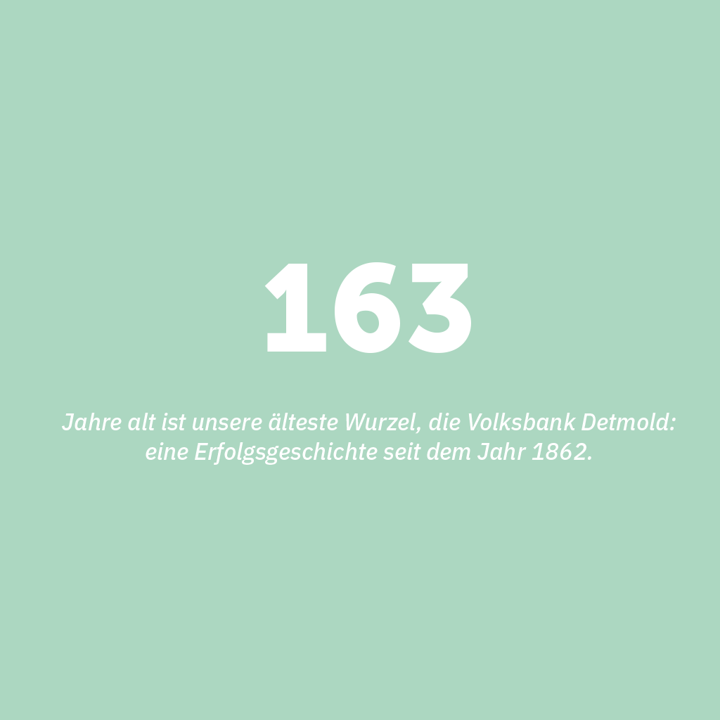 163 Jahre alt ist die Volksbank Detmold