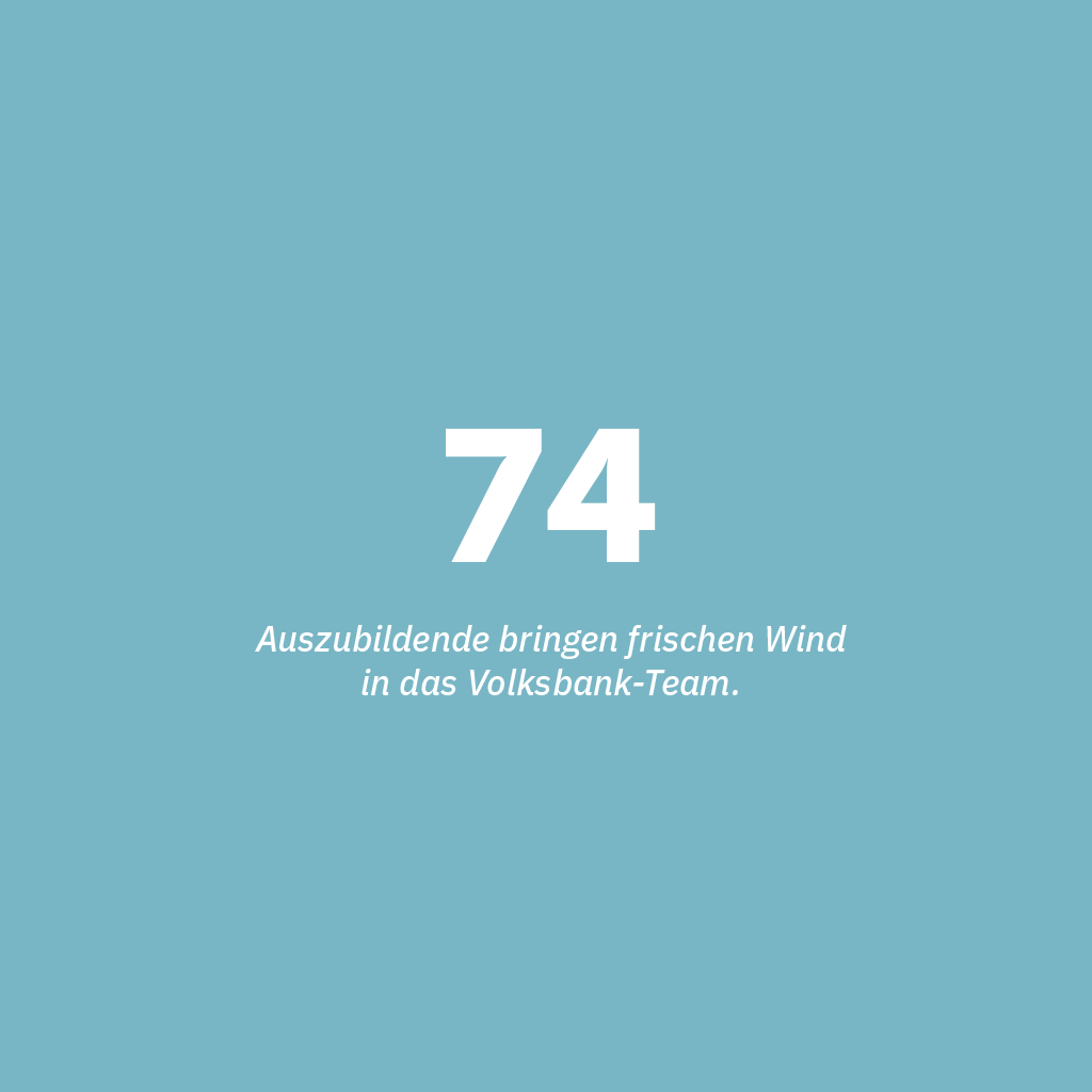 74 Auszubildende gehören zum Volksbank-Team